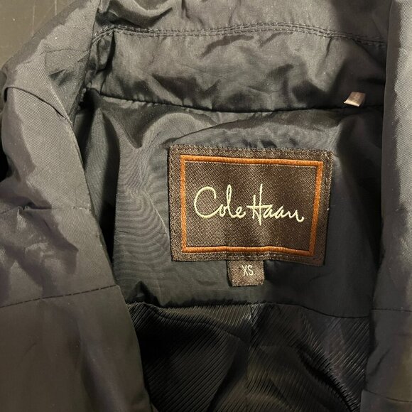 Cole Haan Women's Black Ruffled Lightweight Jacket - Size XS - Picture 2 of 8